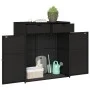PE black rattan garden storage cabinet 105x55x113 cm by , Outdoor storage boxes - Ref: Foro24-365563, Price: 201,43 €, Discou...