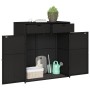 PE Rattan Gartenschrank schwarz 105x55x113 cm von , Aufbewahrungsboxen für den Außenbereich - Ref: Foro24-365563, Preis: 186,...