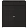 PE black rattan garden storage cabinet 105x55x113 cm by , Outdoor storage boxes - Ref: Foro24-365563, Price: 201,43 €, Discou...