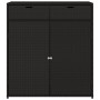 PE Rattan Gartenschrank schwarz 105x55x113 cm von , Aufbewahrungsboxen für den Außenbereich - Ref: Foro24-365563, Preis: 186,...