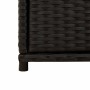Armario de almacenaje de jardín ratán PE negro 105x55x113 cm