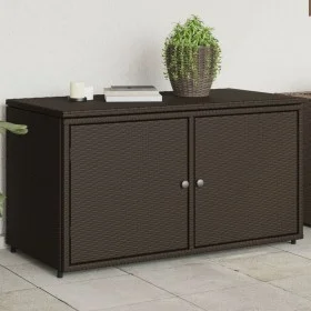 PE brown rattan garden storage cabinet 110x55x60.5 cm by , Outdoor storage boxes - Ref: Foro24-365568, Price: 147,78 €, Disco...