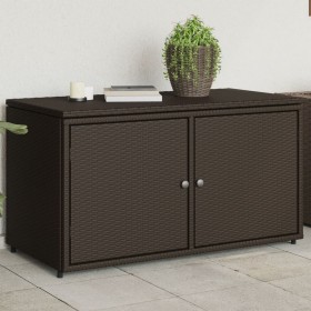 PE Rattan Gartenschrank braun 110x55x60,5 cm von , Aufbewahrungsboxen für den Außenbereich - Ref: Foro24-365568, Preis: 148,1...