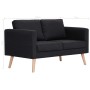 Black fabric 2-seater sofa by vidaXL, Sofas - Ref: Foro24-281359, Price: 246,15 €, Discount: %