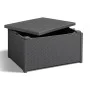 Keter Table with storage Arica graphite by , Outdoor storage boxes - Ref: Foro24-408954, Price: 83,91 €, Discount: %