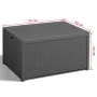 Keter Mesa con almacenaje Arica grafito de , Cajas de almacenaje para exteriores - Ref: Foro24-408954, Precio: 83,91 €, Descu...