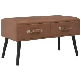 Mesa de centro de cuero sintético marrón oscuro 80x40x46 cm by vidaXL, Coffee table - Ref: Foro24-247544, Price: 67,00 €, Dis...