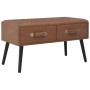 Mesa de centro de cuero sintético marrón oscuro 80x40x46 cm von vidaXL, Couchtisch - Ref: Foro24-247544, Preis: 73,29 €, Raba...