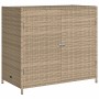 Garten-Aufbewahrungsschrank aus beigem PE-Rattan 83x45x76 cm von , Aufbewahrungsboxen für den Außenbereich - Ref: Foro24-3655...
