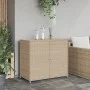 Armario de almacenaje de jardín ratán PE beige 83x45x76 cm by , Outdoor storage boxes - Ref: Foro24-365546, Price: 121,02 €, ...