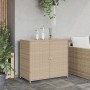 Garten-Aufbewahrungsschrank aus beigem PE-Rattan 83x45x76 cm von , Aufbewahrungsboxen für den Außenbereich - Ref: Foro24-3655...