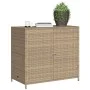 Armario de almacenaje de jardín ratán PE beige 83x45x76 cm by , Outdoor storage boxes - Ref: Foro24-365546, Price: 121,02 €, ...