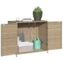 Armario de almacenaje de jardín ratán PE beige 83x45x76 cm by , Outdoor storage boxes - Ref: Foro24-365546, Price: 121,02 €, ...