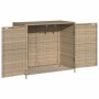Garten-Aufbewahrungsschrank aus beigem PE-Rattan 83x45x76 cm von , Aufbewahrungsboxen für den Außenbereich - Ref: Foro24-3655...