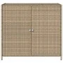 Armario de almacenaje de jardín ratán PE beige 83x45x76 cm by , Outdoor storage boxes - Ref: Foro24-365546, Price: 121,02 €, ...