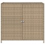 Garten-Aufbewahrungsschrank aus beigem PE-Rattan 83x45x76 cm von , Aufbewahrungsboxen für den Außenbereich - Ref: Foro24-3655...