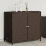 Armario de almacenaje de jardín ratán PE marrón 83x45x76 cm by , Outdoor storage boxes - Ref: Foro24-365544, Price: 119,44 €,...