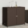 Garten-Aufbewahrungsschrank aus braunem PE-Rattan 83x45x76 cm von , Aufbewahrungsboxen für den Außenbereich - Ref: Foro24-365...