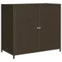 Armario de almacenaje de jardín ratán PE marrón 83x45x76 cm by , Outdoor storage boxes - Ref: Foro24-365544, Price: 119,44 €,...
