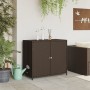 Garten-Aufbewahrungsschrank aus braunem PE-Rattan 83x45x76 cm von , Aufbewahrungsboxen für den Außenbereich - Ref: Foro24-365...