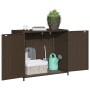 Armario de almacenaje de jardín ratán PE marrón 83x45x76 cm by , Outdoor storage boxes - Ref: Foro24-365544, Price: 113,57 €,...