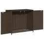 Armario de almacenaje de jardín ratán PE marrón 83x45x76 cm by , Outdoor storage boxes - Ref: Foro24-365544, Price: 119,44 €,...
