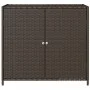 Armario de almacenaje de jardín ratán PE marrón 83x45x76 cm by , Outdoor storage boxes - Ref: Foro24-365544, Price: 119,44 €,...