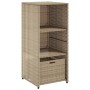 Garten-Aufbewahrungsschrank aus beigem PE-Rattan 50x55x115 cm von , Aufbewahrungsboxen für den Außenbereich - Ref: Foro24-365...
