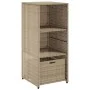 Garten-Aufbewahrungsschrank aus beigem PE-Rattan 50x55x115 cm von , Aufbewahrungsboxen für den Außenbereich - Ref: Foro24-365...