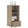 Garten-Aufbewahrungsschrank aus beigem PE-Rattan 50x55x115 cm von , Aufbewahrungsboxen für den Außenbereich - Ref: Foro24-365...