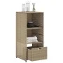 Garten-Aufbewahrungsschrank aus beigem PE-Rattan 50x55x115 cm von , Aufbewahrungsboxen für den Außenbereich - Ref: Foro24-365...