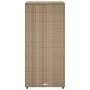 Armario de almacenaje de jardín ratán PE beige 50x55x115 cm de , Cajas de almacenaje para exteriores - Ref: Foro24-365550, Pr...
