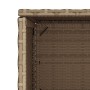 Armario de almacenaje de jardín ratán PE beige 50x55x115 cm