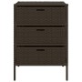 Garten-Aufbewahrungsschrank aus braunem PE-Rattan 55x59x80 cm von , Aufbewahrungsboxen für den Außenbereich - Ref: Foro24-365...