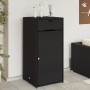 Armario de almacenaje de jardín ratán PE negro 55x55x111 cm by , Outdoor storage boxes - Ref: Foro24-365559, Price: 112,99 €,...