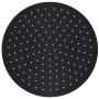 Cabezal de ducha efecto lluvia acero inox redondo negro 30 cm