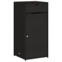 Armario de almacenaje de jardín ratán PE negro 55x55x111 cm by , Outdoor storage boxes - Ref: Foro24-365559, Price: 118,25 €,...