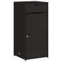 Armario de almacenaje de jardín ratán PE negro 55x55x111 cm by , Outdoor storage boxes - Ref: Foro24-365559, Price: 112,99 €,...