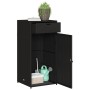 Armario de almacenaje de jardín ratán PE negro 55x55x111 cm by , Outdoor storage boxes - Ref: Foro24-365559, Price: 112,99 €,...