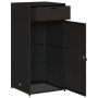 Armario de almacenaje de jardín ratán PE negro 55x55x111 cm by , Outdoor storage boxes - Ref: Foro24-365559, Price: 112,99 €,...