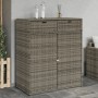 Garten-Aufbewahrungsschrank aus grauem PE-Rattan 105x55x113 cm. von , Aufbewahrungsboxen für den Außenbereich - Ref: Foro24-3...