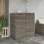 Garten-Aufbewahrungsschrank aus grauem PE-Rattan 105x55x113 cm. von , Aufbewahrungsboxen für den Außenbereich - Ref: Foro24-3...