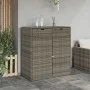 Garten-Aufbewahrungsschrank aus grauem PE-Rattan 105x55x113 cm. von , Aufbewahrungsboxen für den Außenbereich - Ref: Foro24-3...