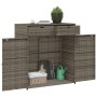 Garten-Aufbewahrungsschrank aus grauem PE-Rattan 105x55x113 cm. von , Aufbewahrungsboxen für den Außenbereich - Ref: Foro24-3...