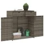 Garten-Aufbewahrungsschrank aus grauem PE-Rattan 105x55x113 cm. von , Aufbewahrungsboxen für den Außenbereich - Ref: Foro24-3...