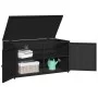Armario de almacenaje de jardín ratán PE negro 110x55x60,5 cm by , Outdoor storage boxes - Ref: Foro24-365567, Price: 147,98 ...