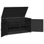 Armario de almacenaje de jardín ratán PE negro 110x55x60,5 cm by , Outdoor storage boxes - Ref: Foro24-365567, Price: 147,98 ...