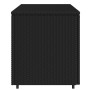 Armario de almacenaje de jardín ratán PE negro 110x55x60,5 cm