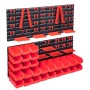 Aufbewahrungsboxen-Set mit 103 Teilen, Wandpaneele in Rot/Schwarz. von , Werkzeugschränke - Ref: Foro24-150813, Preis: 62,86 ...