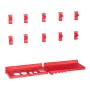 Kit de cajas de almacenaje 103 pzas paneles de pared rojo/negro